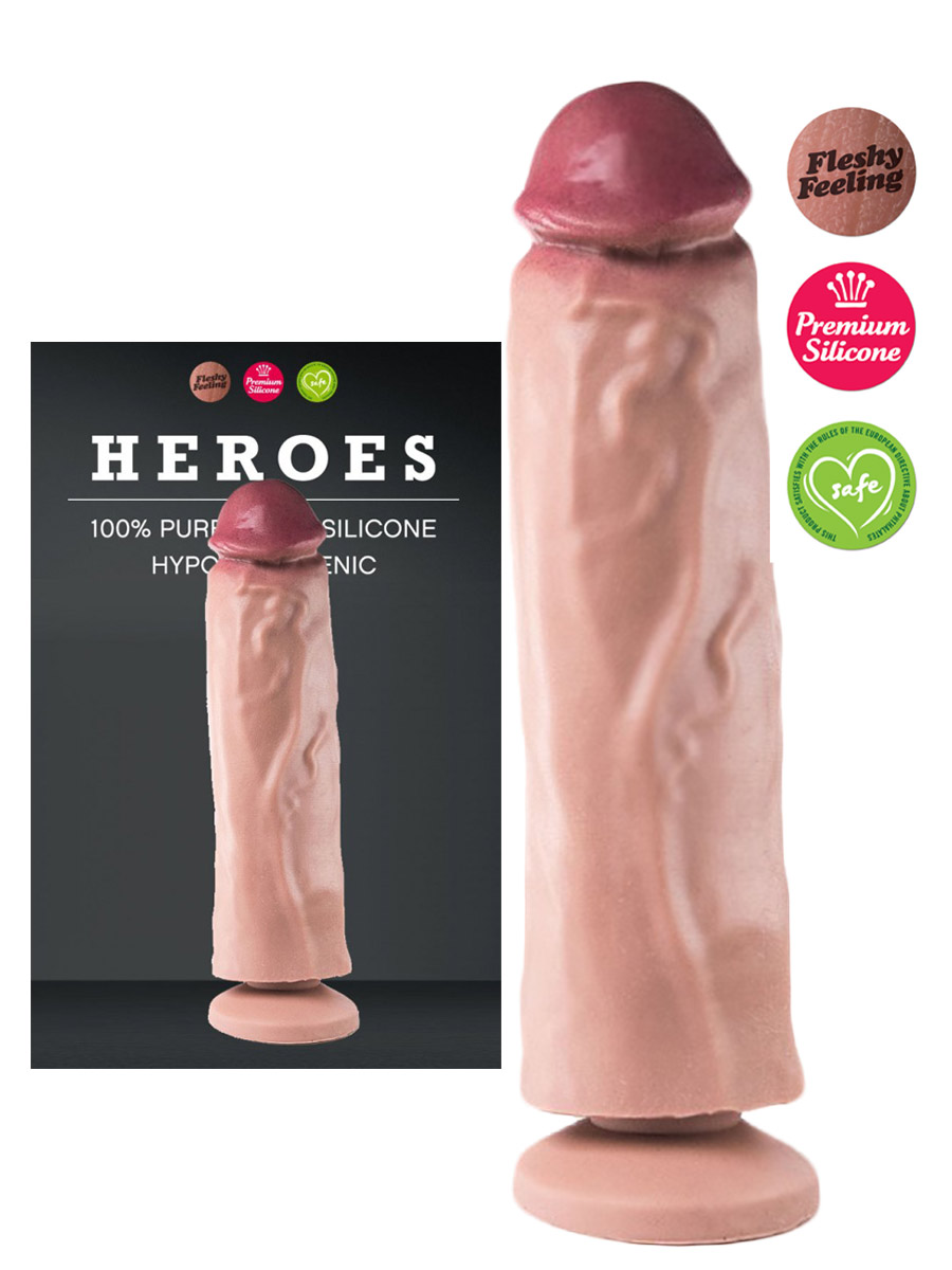 Realistyczne dildo Heroes - 25,5 cm - cieliste
