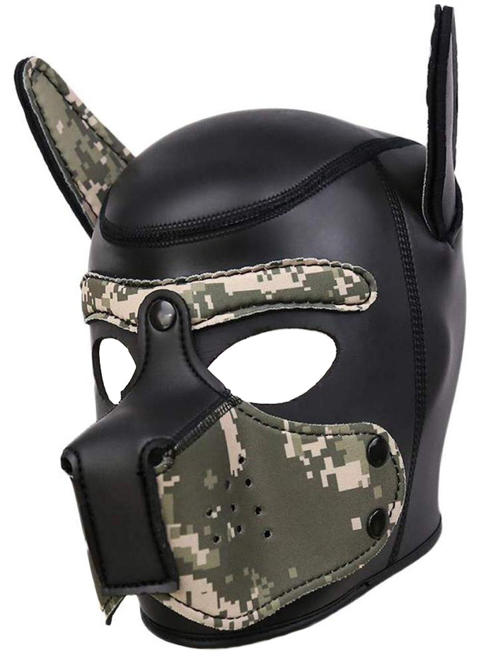 Puppy Play Dog Mask - Camouflage