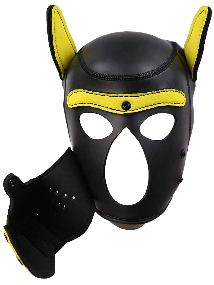 Pupplay Dog Mask - Black/Yellow