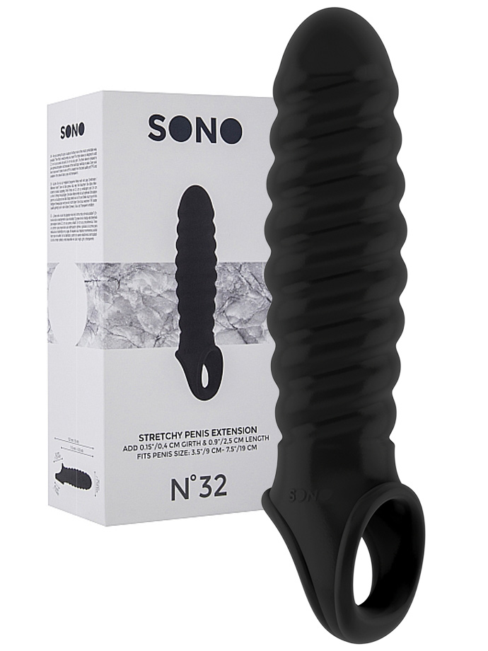 Nakładka na penisa SONO No.32 - czarna