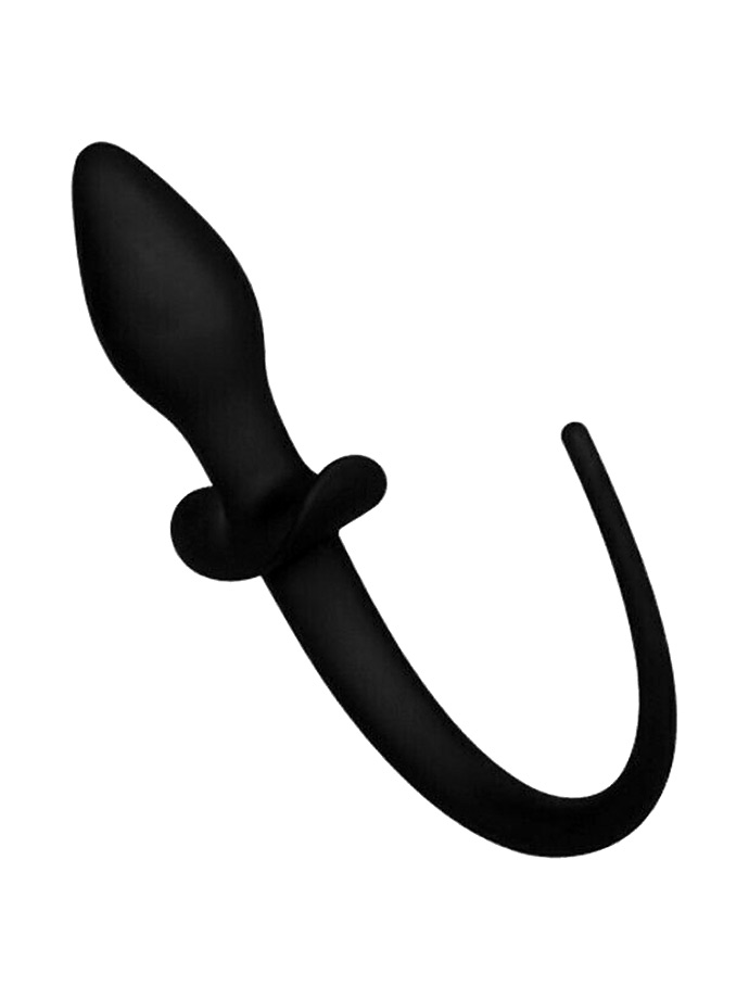 Puppy Play Silicone Tail Anal Plug - Black