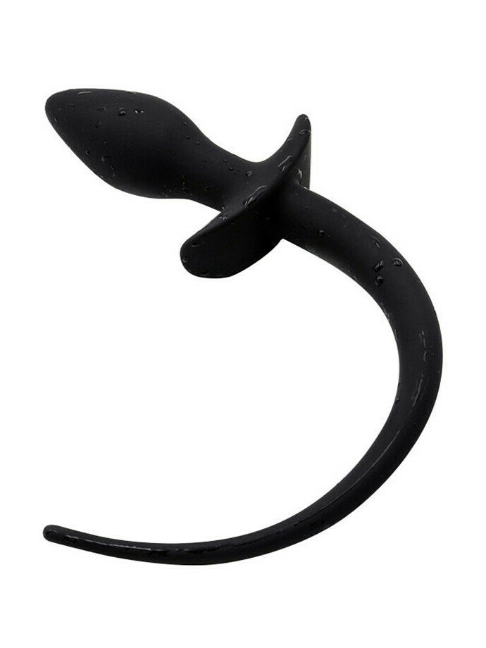 Puppy Play Silicone Tail Anal Plug - Black