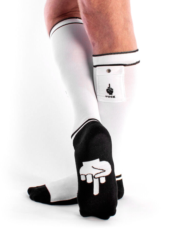 Brutus Fuck Party Socks with Pockets - White/black