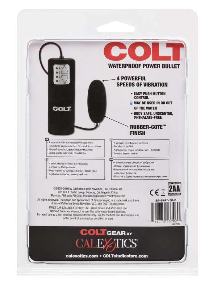 Wibrator analny COLT - Power Bullet wodoodporny