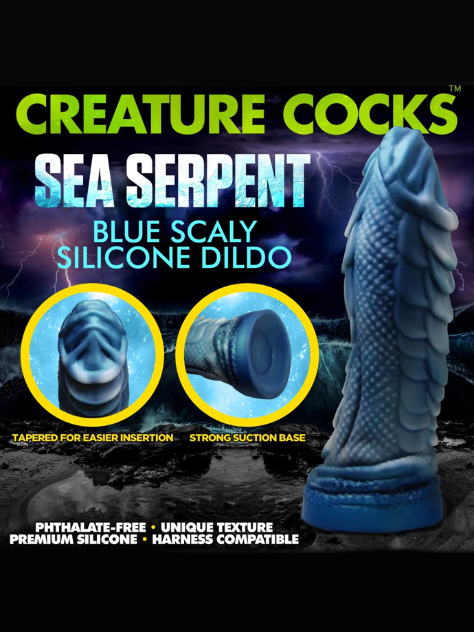 Creature Cocks - Sea Serpent Scaly Silicone Dildo