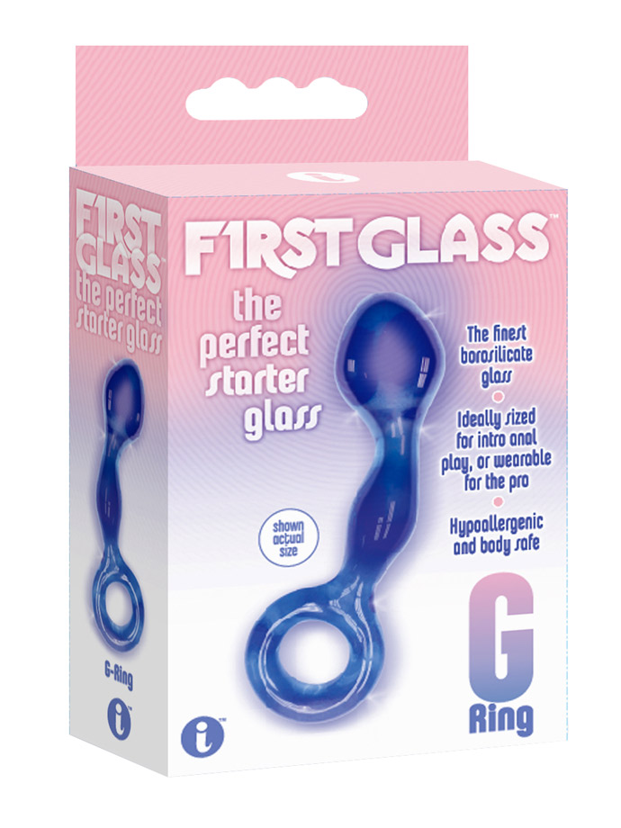 First Glass G-Ring Butt Plug