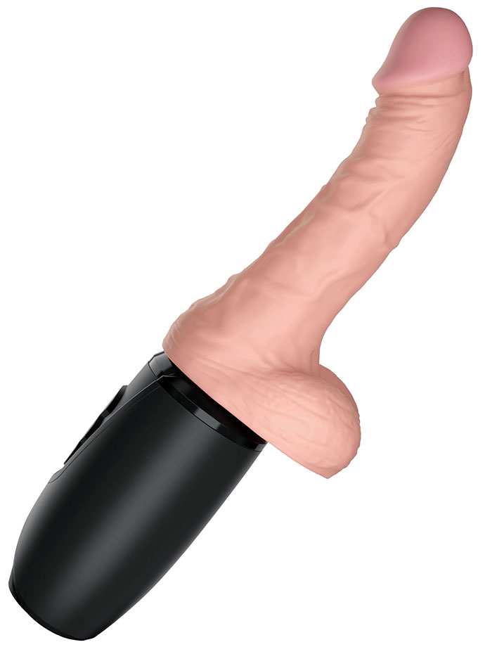 King Cock Plus - 6.5 inch Thrusting Cock with Balls Flesh