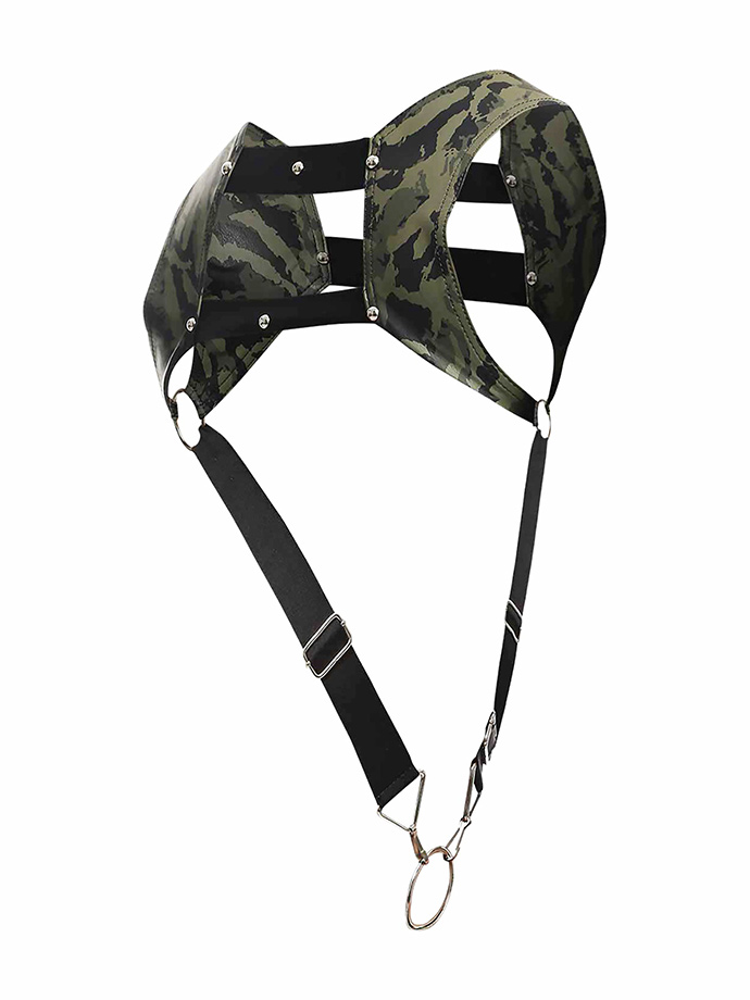 DNGEON Top Cockring Harness - Green