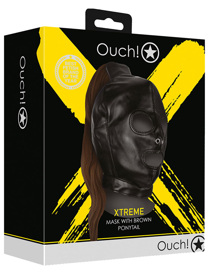 OUCH! Xtreme Mask with Brown Ponytail