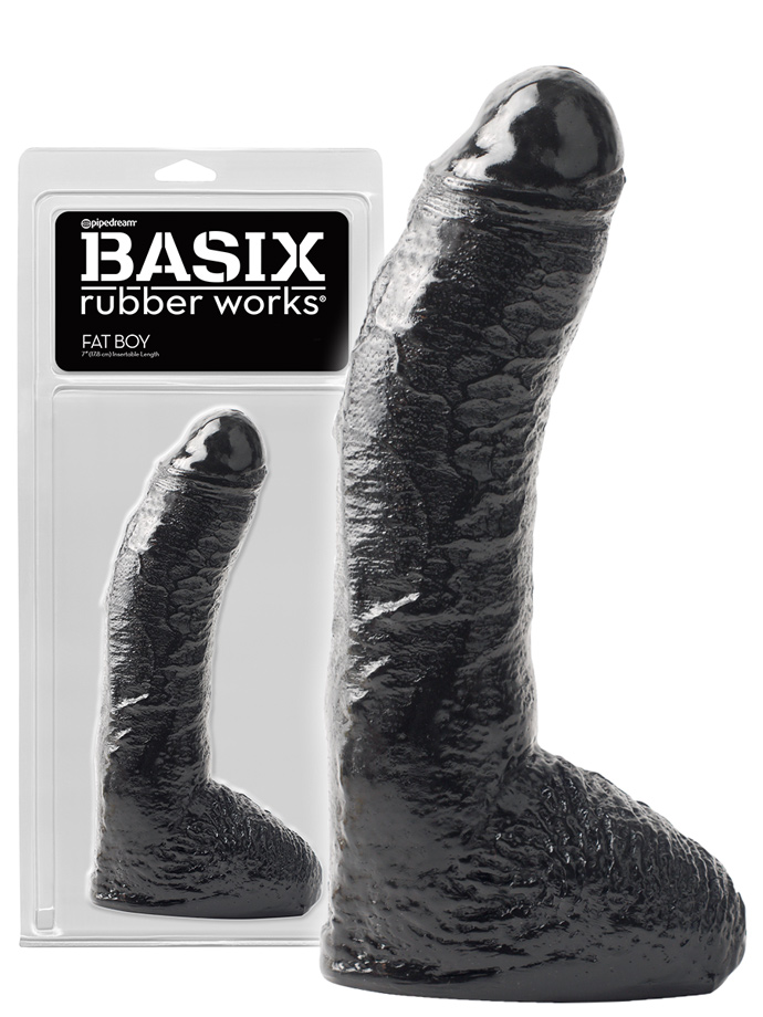 Basix 24 cm Fat Boy - czarne dildo