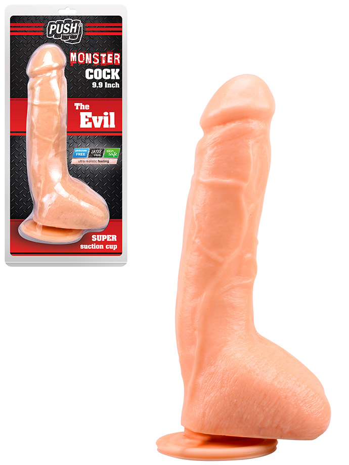 Push Monster Cock - The Evil 17 cm biały