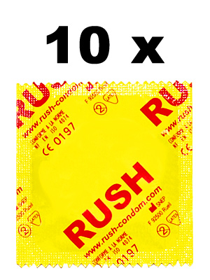 Wygodne prezerwatywy RUSH - 10 sztuk