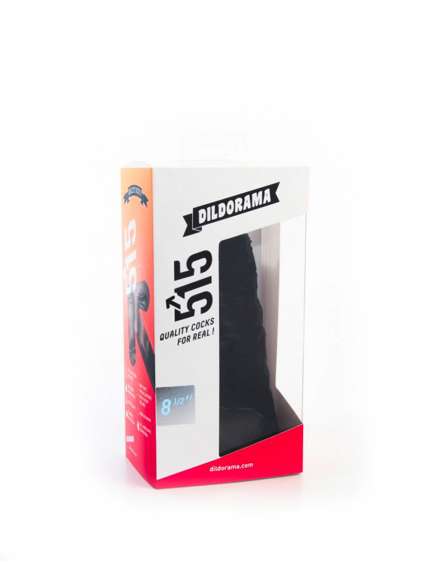 Dildorama 515 line 23,5 cm z przyssawką - czarny