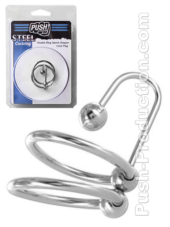 Stoper spermy Push Steel - Double Ring