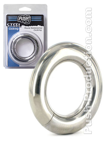 Cock Ring/Ball Stretcher Push Steel - okrągły