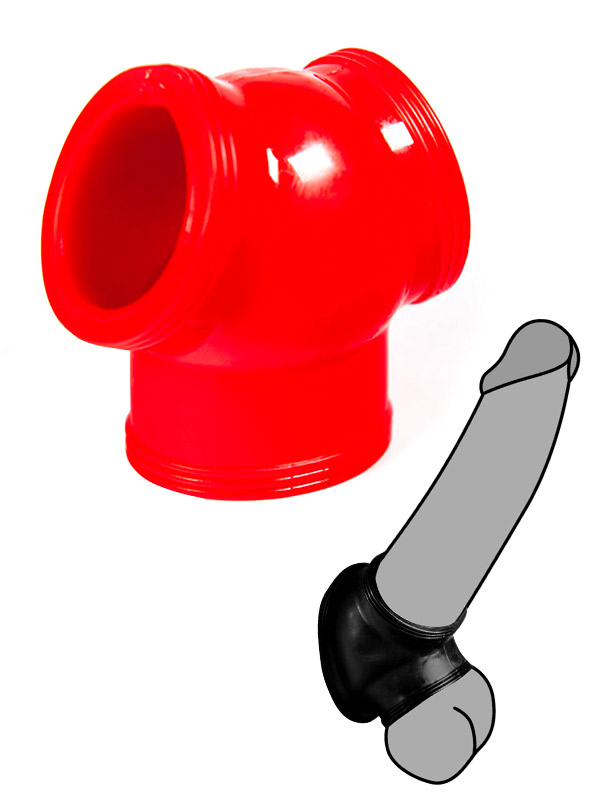 Pierścień erekcyjny ZIZI Megaman Cocksling - czerwony