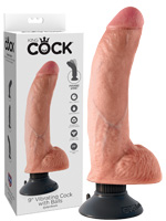 Wibrator King Cock - 19 cm - Cock with Balls - cielisty
