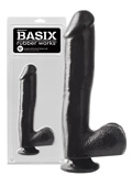 Basix 27 cm z przyssawką - czarne dildo
